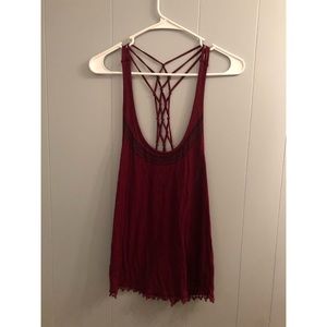 Maroon Tie Racerback